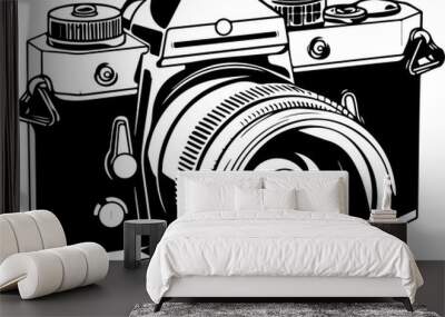 Old camera clipart desing illustration Wall mural