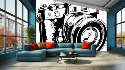 Old camera clipart desing illustration Wall mural