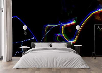 Abstract light painting with lamp for kids Wall mural