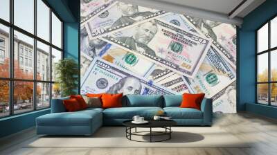 American banknotes fifty and one hundred dollar Wall mural