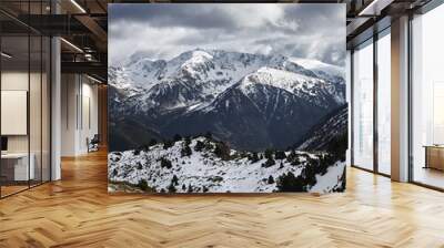 Snow covered mountains 2 Wall mural