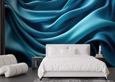 Texture, abstract smooth blue with black vignette Studio well use as backgroundb, generative IA Wall mural