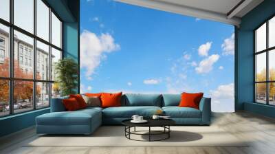 blue sky and white clouds Wall mural