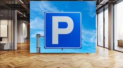 parking sign Wall mural