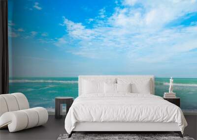 Turquoise water and blue sea in Siesta Key beach Wall mural