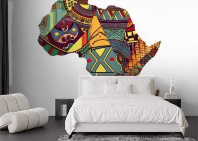 Africa colorful illustration africa day concept ai generated Wall mural