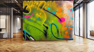 colorful abstract, graffiti background, sprayer background, graffiti art Wall mural