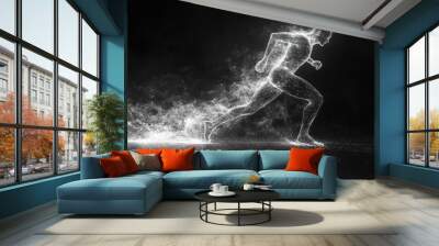 Abstract Running Figure Wall mural