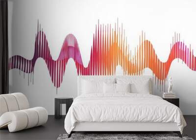 colorfull abstrack wave music sound iconn set Wall mural