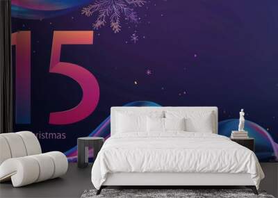 Beautiful festive Christmas decoration. Beautiful Christmas background Wall mural