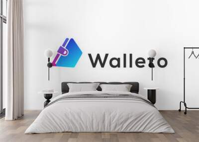 Walleto Modern Logo Vector Wall mural