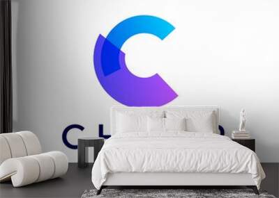 c letter gradient logo vector icon illustration Wall mural