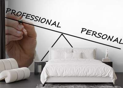 Balancing professional and personal life Wall mural