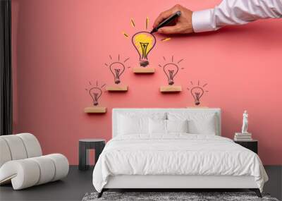 Business vision and idea concept Wall mural