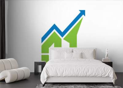 SI financial logo design vector template. Wall mural