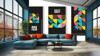 Collection of bauhaus swiss style templates Wall mural