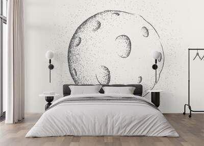 graphic full moon or planet Wall mural