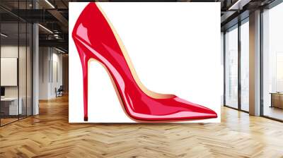 red high heel shoes Wall mural