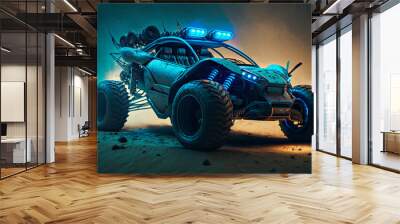 Neon Dunebuggy Wall mural