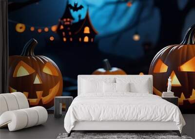 happy halloween greeting card Wall mural