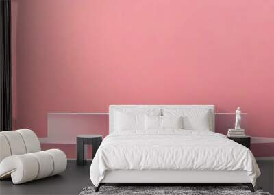 minimalist geometric design pink podium product presentation mockup rendering mockup Wall mural