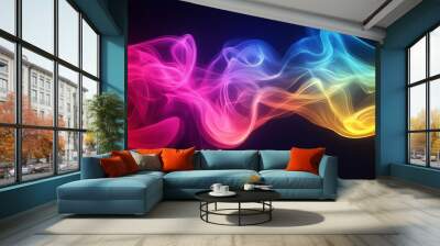 Abstract colorful smoke effect. Wall mural