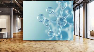 Close-up of a molecular model, abstract and scientific. Wall mural