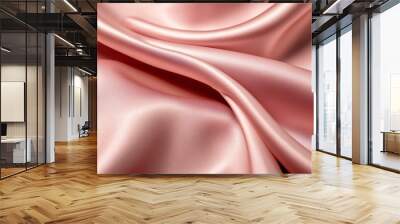 Close-up of soft pink fabric. Wall mural