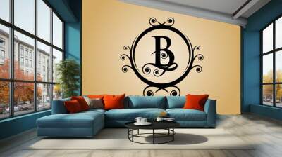 Initials letters B logo design vectors Wall mural