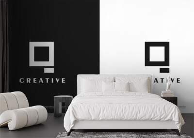 Letter Q logo icon abstract unique design template elements Wall mural