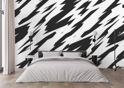 Abstract background with rough and jagged lines pattern Wall mural