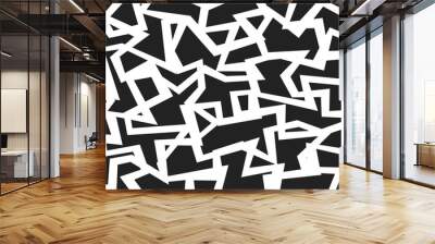 Abstract background with seamless rough geometric  pattern Wall mural