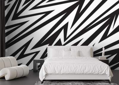 Abstract background with various sharp, zigzag and arrow pattern Wall mural