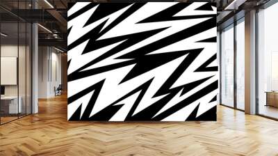 Abstract background with various sharp, zigzag and arrow pattern Wall mural