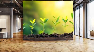 Background with Business concept of growth Wall mural