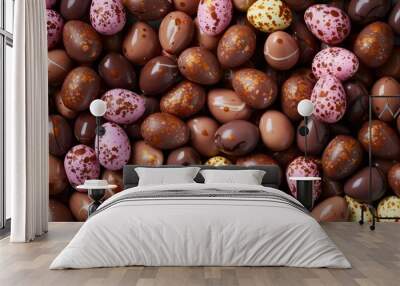 Easter Mini Chocolate Eggs Texture Wall mural