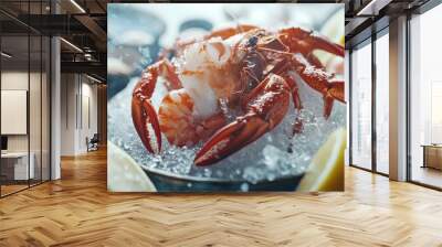 Fresh seafood dishes and cooking tips Wall mural