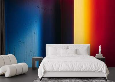 red blue and yellow light Wall mural