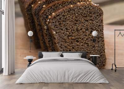 Rye brown bread Wall mural