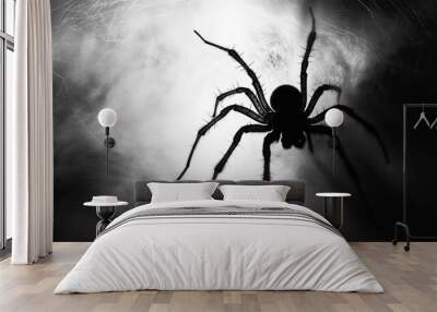 silhouette photography of spider Wall mural