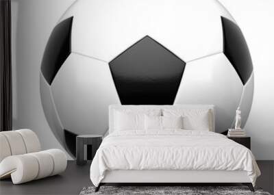 Soccer ball isolated on white background 3d rendering Wall mural