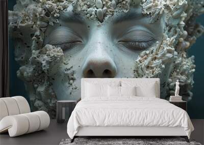 Underwater sculptor breathes life into a coral reef using salvaged materials Wall mural