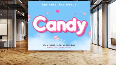 Candy text effect Wall mural