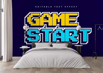 Game editable text effect template Wall mural