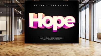 Hope text effect Wall mural