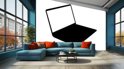 laptop vector icon, laptop silhouette design Wall mural