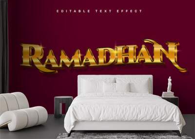 Luxury Ramadan editable text effect template Wall mural