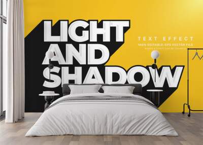 Shadow text effect Wall mural