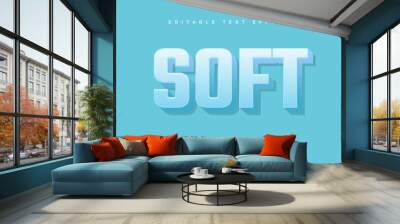 soft pastel editable text effect template Wall mural