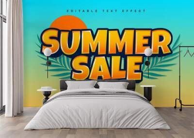 summer sale editable text effect template Wall mural